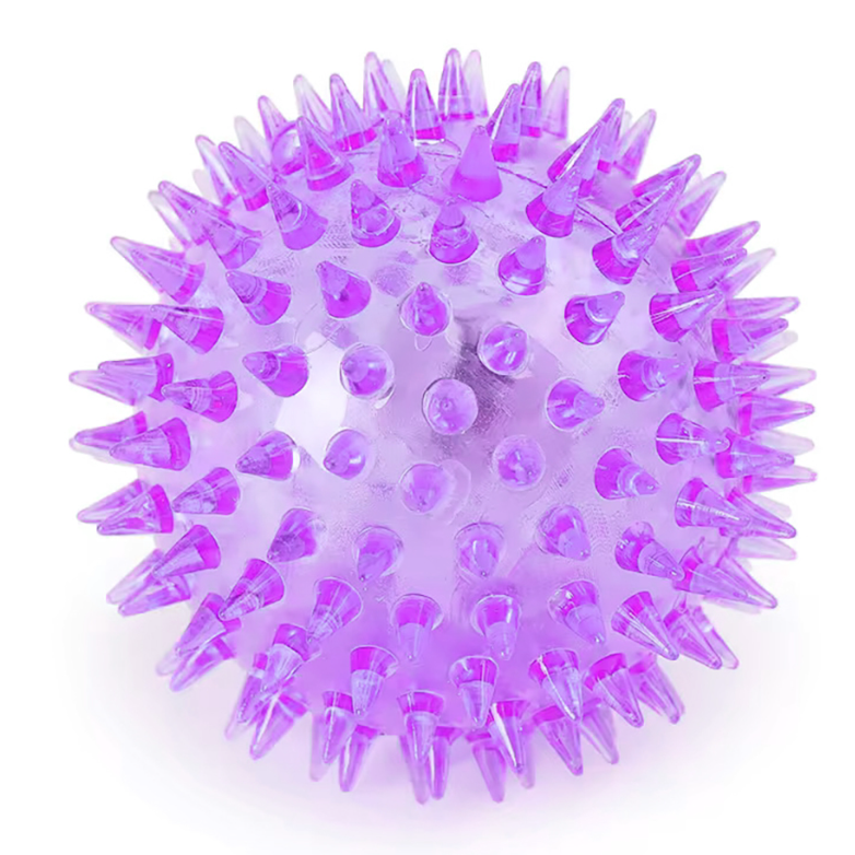 Мяч для собак светящийся игольчатый m 6,5см rich breed ис-25 фиолетовый в интернет-зоомагазине Pets Room