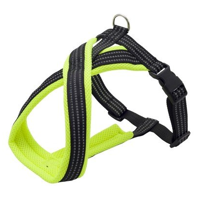 Шлейка нейлон х-образная с мягкой подкладкой, зеленая (размер(25мм х 50см х 60/70см)) в интернет-зоомагазине Pets Room