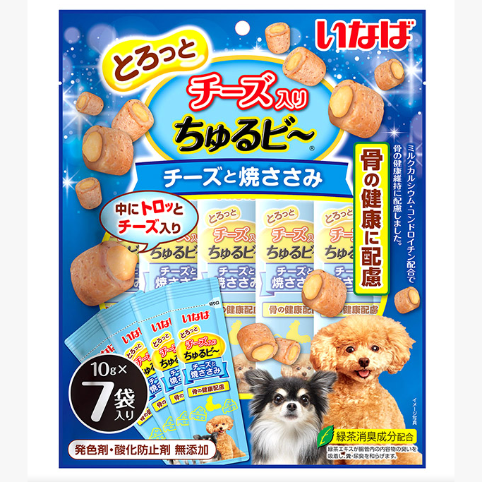 QDS-182 INABA Churu Bee Запеченные трубочки для собак Куриное филе для суставов 10г(1шт) в интернет-зоомагазине Pets Room