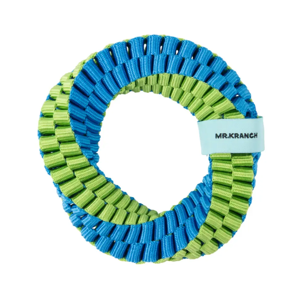 Mr.kranch игрушка для собак плетеное кольцо-спираль, диаметр 12 см, зеленая в интернет-зоомагазине Pets Room