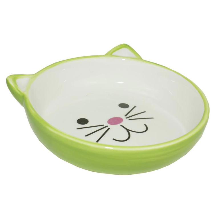 Блюдце керамическое "кошачья мордочка" (0,2 л.) (10702070/190923/3384866) в интернет-зоомагазине Pets Room