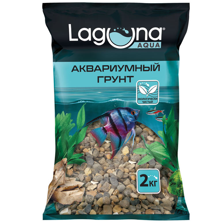 Грунт "темно-коричневый меланж", 4-6мм, 2кг, laguna в интернет-зоомагазине Pets Room
