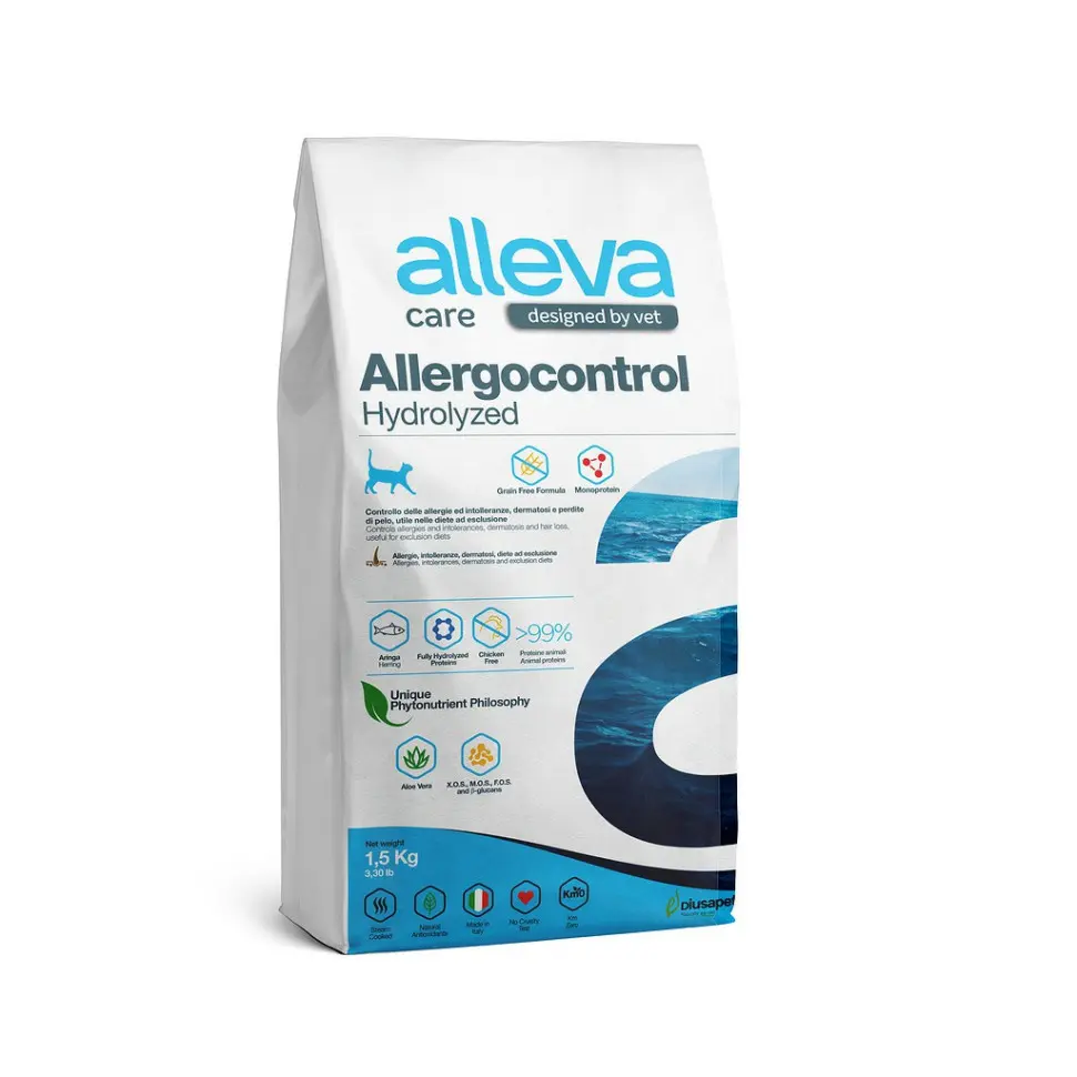 Alleva care cat allergocontrol сухой диетический корм для взрослых кошек при аллергии - 1,5 кг в интернет-зоомагазине Pets Room