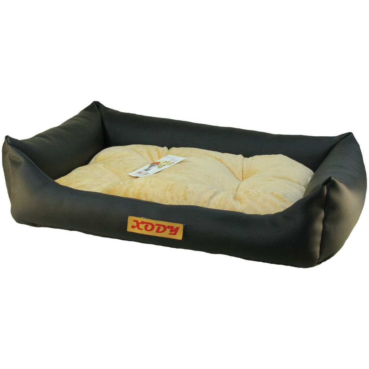 Лежак люкс (экокожа) №4 (черный/сер) в интернет-зоомагазине Pets Room