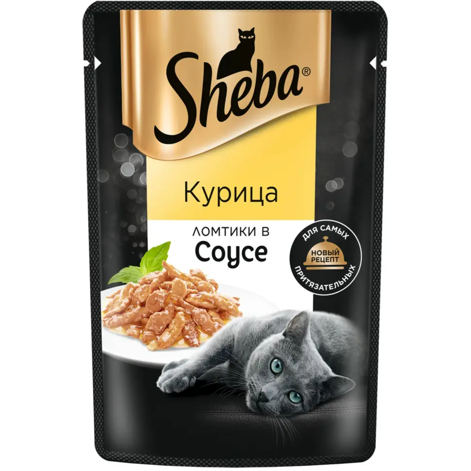 Шеба пауч д/кошек плежер курица ломтики в соусе 75гр в интернет-зоомагазине Pets Room