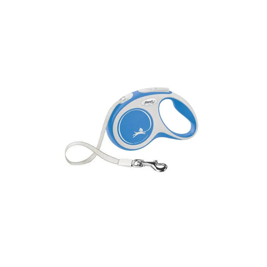 Flexi new comfort tape s поводок-рулетка для собак, голубая 5 м, до 15 кг в интернет-зоомагазине Pets Room