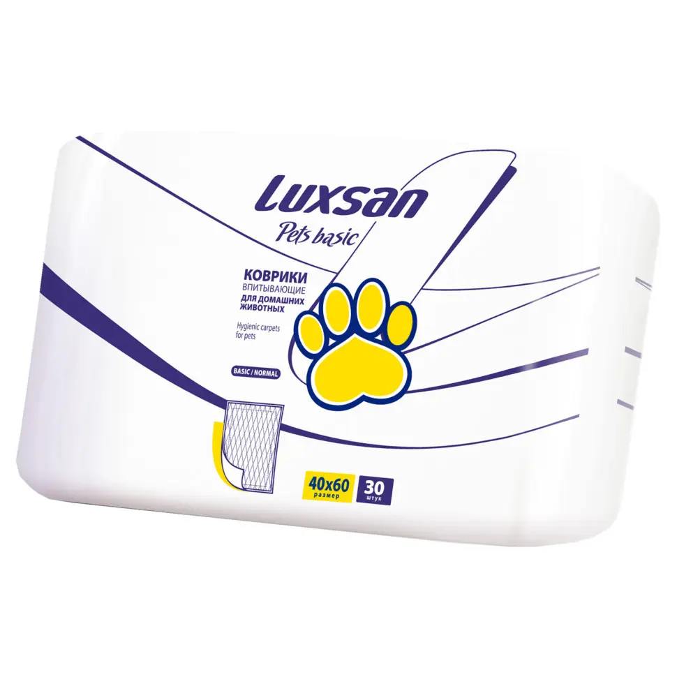 Luxsan basic коврики впитывающие для животных, 40х60, 30 шт в интернет-зоомагазине Pets Room