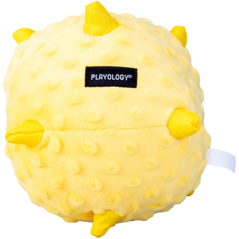 Playology puppy sensory ball сенсорный плюшевый мяч для щенков с ароматом курицы, 15 см, желтый в интернет-зоомагазине Pets Room