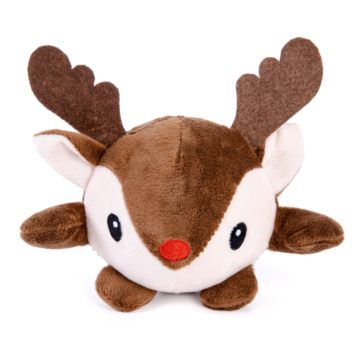 Elitedog игрушка для собак плюшевая с пищалкой "олень", коричневая в интернет-зоомагазине Pets Room