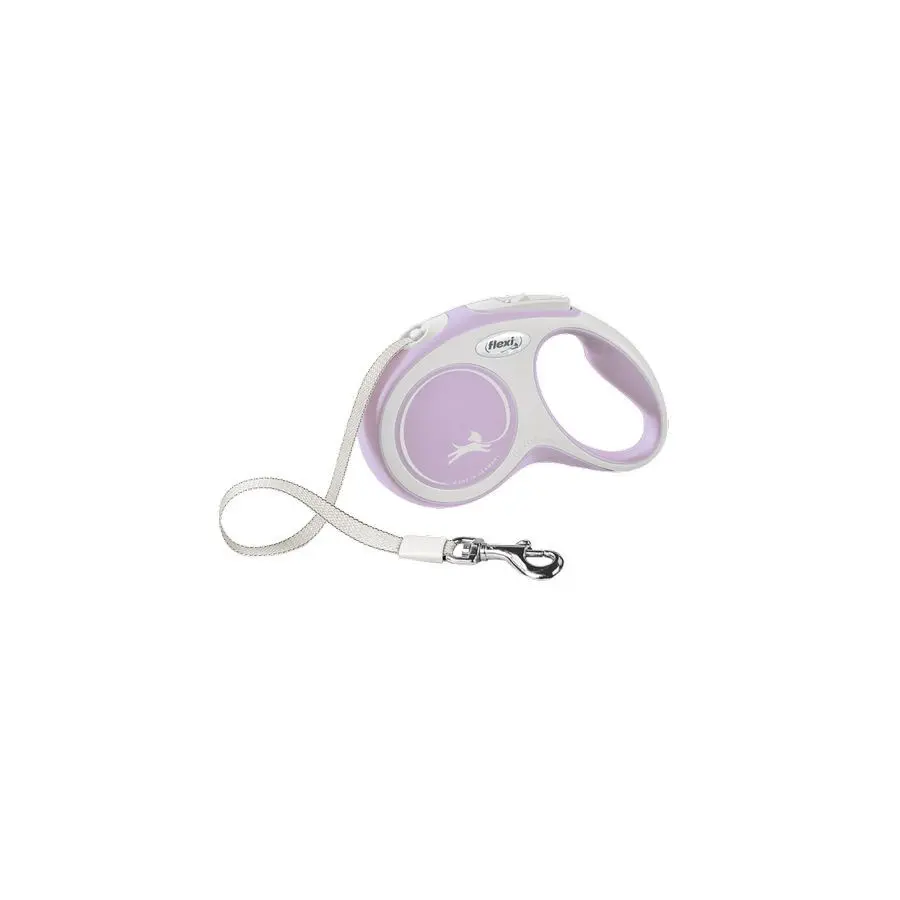Flexi new comfort tape s поводок-рулетка для собак, светло-розовая 5 м, до 15 кг в интернет-зоомагазине Pets Room