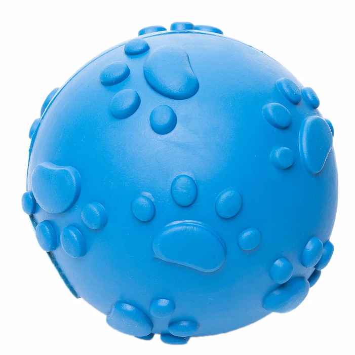 Duvo+ игрушка для собак резиновая "мяч с лапками", синяя, 7см в интернет-зоомагазине Pets Room