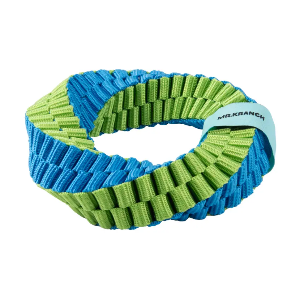 Mr.kranch игрушка для собак плетеное кольцо-спираль, диаметр 12 см, зеленая в интернет-зоомагазине Pets Room