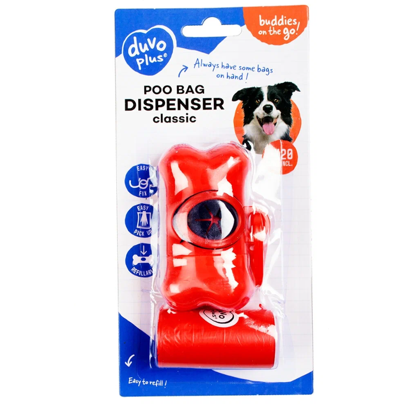 Duvo+ контейнер для гигиенических пакетов "косточка", оранжевый, 2х20шт в интернет-зоомагазине Pets Room