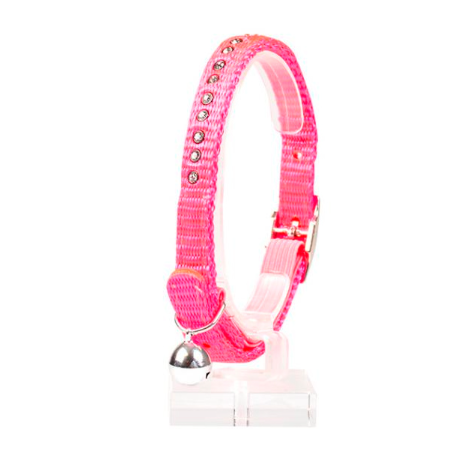 Duvo+ ошейник для кошек нейлоновый "стразы", розовый, 20-30см/10мм в интернет-зоомагазине Pets Room