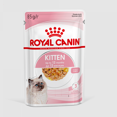 Royal canin kitten 85 г пауч влажный корм мелкие кусочки в желе для котят в возрасте до 12 месяцев в интернет-зоомагазине Pets Room