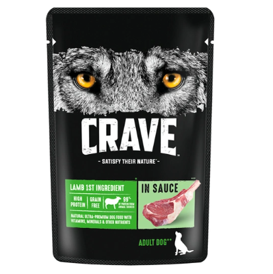 Crave корм консервированный для собак ягненок в соусе (пауч) 85гр в интернет-зоомагазине Pets Room