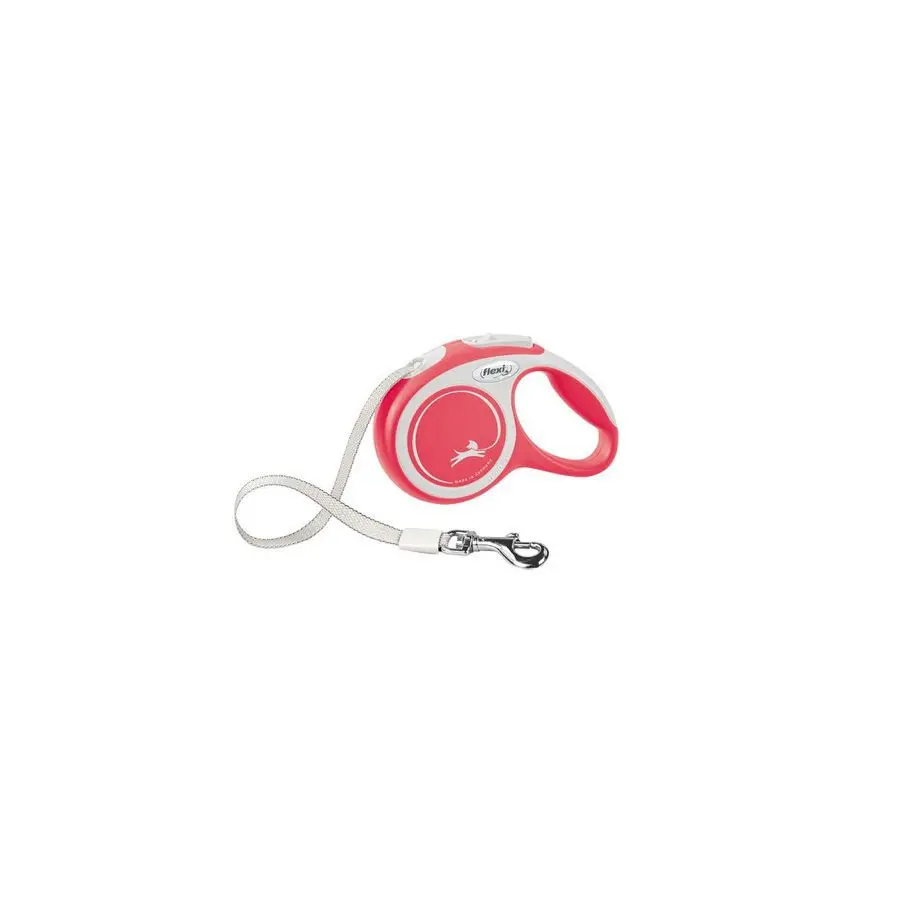 Flexi new comfort tape xs поводок-рулетка для собак, красная 3 м, до 12 кг в интернет-зоомагазине Pets Room