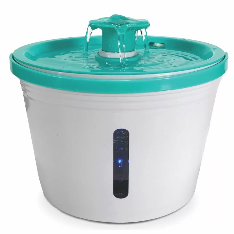 Skyrus питьевой фонтанчик для животных "pet fountain", usb, бело-зелёный, 1.6л в интернет-зоомагазине Pets Room