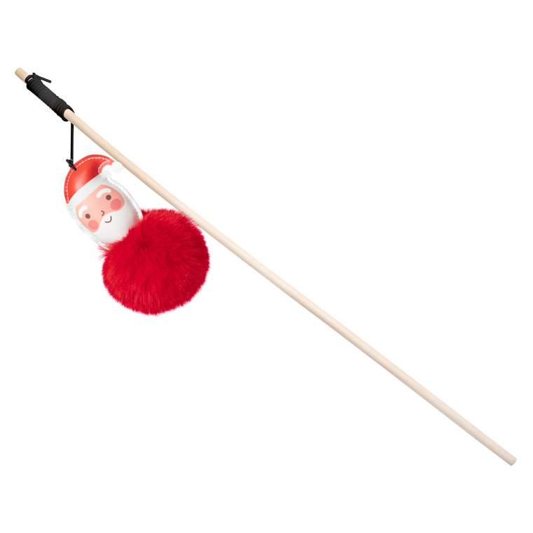 Игрушка-дразнилка для кошек "пушистый дед мороз", 100/400мм, серия new year, triol в интернет-зоомагазине Pets Room