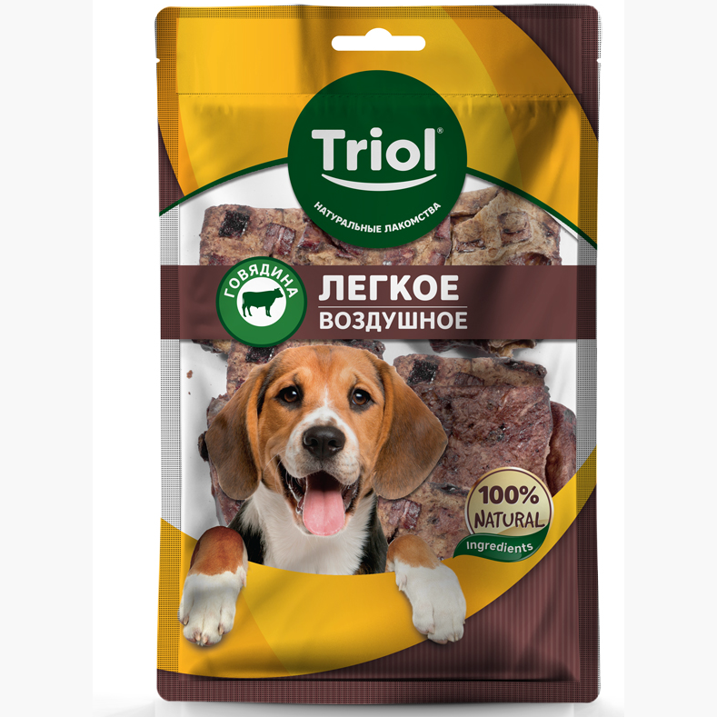 Легкое говяжье воздушное для собак, 40г, triol в интернет-зоомагазине Pets Room