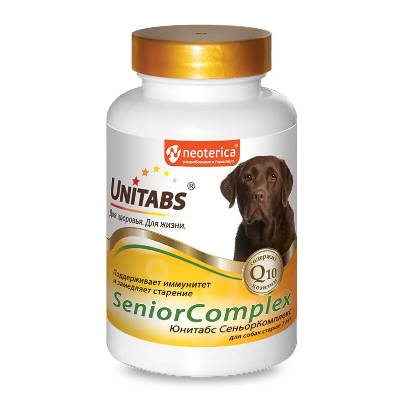 Unitabs seniorcomplex с q10 для собак - 100 табл. в интернет-зоомагазине Pets Room