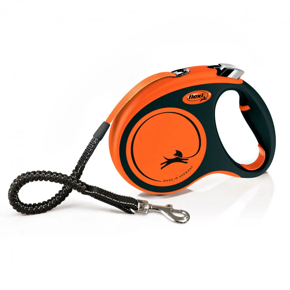 Flexi рулетка xtreme m (до 35 кг) 5 м лента оранжевая в интернет-зоомагазине Pets Room