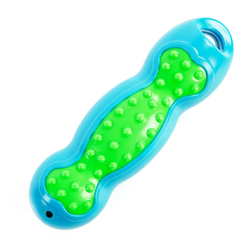 Elitedog игрушка для собак резиновая "арахис", зелёно-голубая, 22.8х7х6.8см в интернет-зоомагазине Pets Room