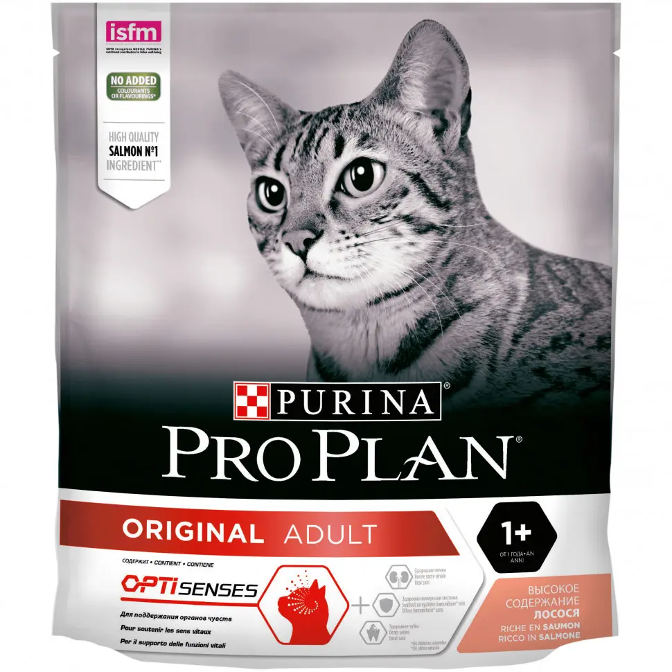 Purina pro plan adult сухой корм для взрослых кошек с лососем - 400 г в интернет-зоомагазине Pets Room