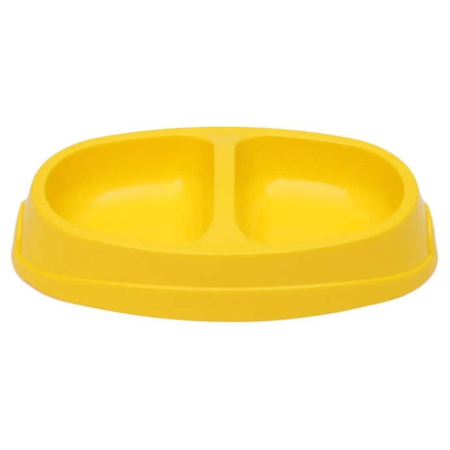 Миска двойная 2*0,2л rich breed желтый в интернет-зоомагазине Pets Room