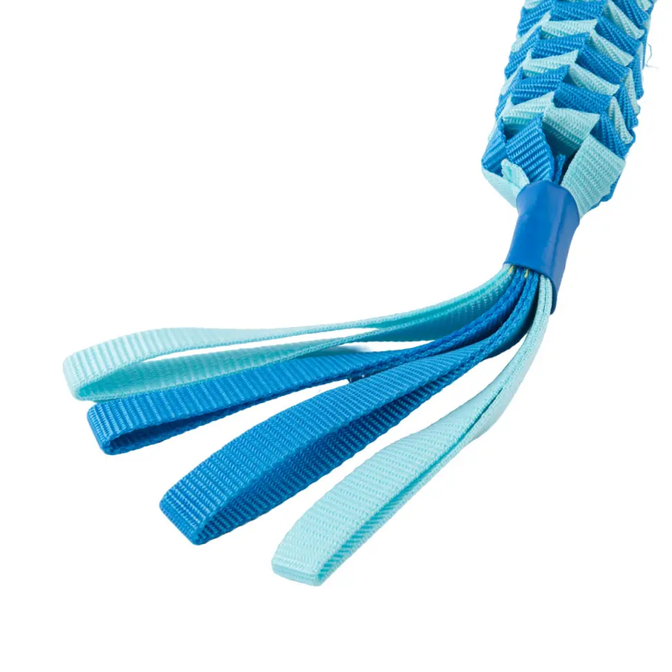 Mr.kranch игрушка для собак плетеный жгут с резиновым мячом, 13 см, голубая в интернет-зоомагазине Pets Room
