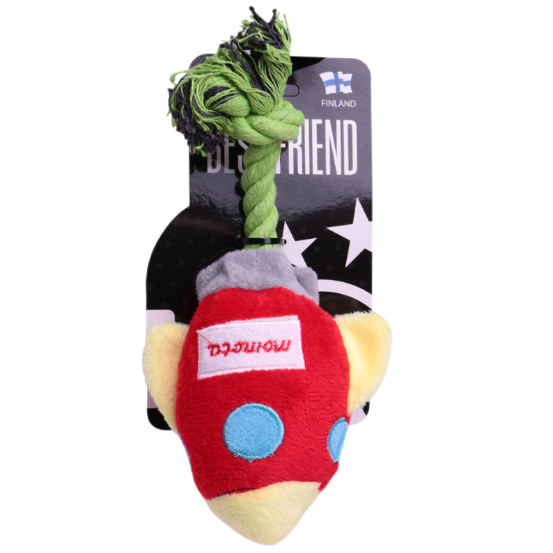 Игрушка для собак lionpets ракета ut1041 (жёлто-красная) 24х11 см в интернет-зоомагазине Pets Room