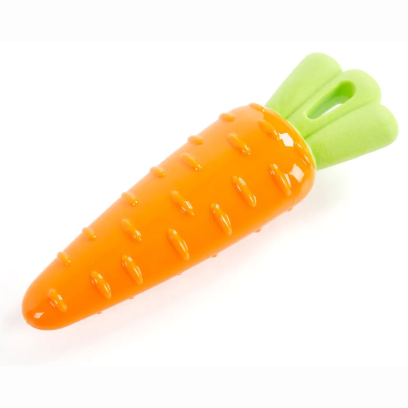 Elitedog игрушка для собак резиновая с пищалкой "морковка", оранжевая, 20.3х6.5х4.4см в интернет-зоомагазине Pets Room