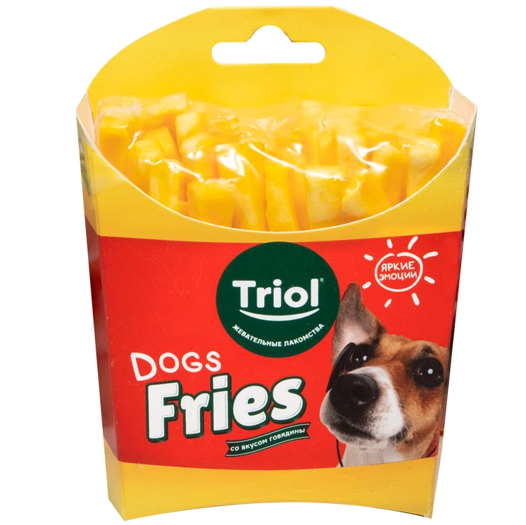 Лакомство для собак fun food "картофель фри", 100г, triol в интернет-зоомагазине Pets Room