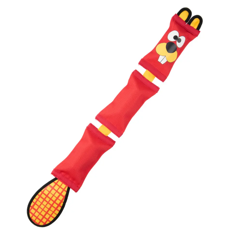 Mr.kranch игрушка из пожарного шланга для собак бобер с пищалкой, 72 см, красная в интернет-зоомагазине Pets Room