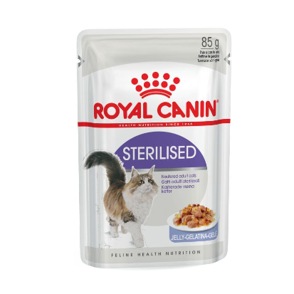 Royal canin sterilised 85 г пауч влажный корм мелкие кусочки в желе для стерилизованных кошек в интернет-зоомагазине Pets Room