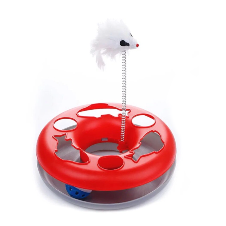 Игрушка для кошек круглый трек с мышкой rich breed ик-143 красный в интернет-зоомагазине Pets Room