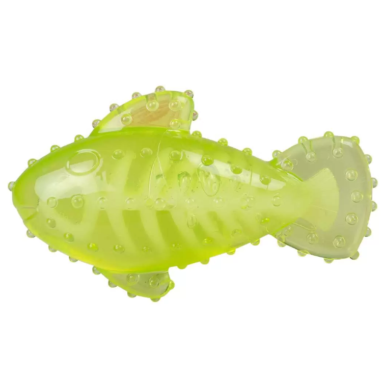 Duvo+ игрушка для собак резиновая "рыбка", салатовая, 16.7x9.9x6см в интернет-зоомагазине Pets Room