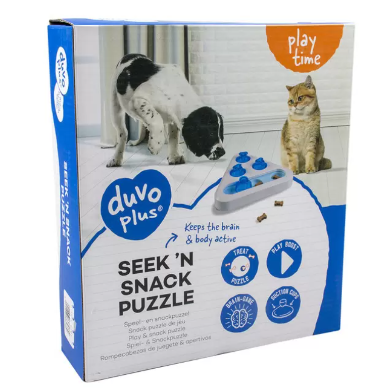 Duvo+ развивающая игрушка - головоломка для животных пластиковая "треугольник", 24x24x5.5 в интернет-зоомагазине Pets Room