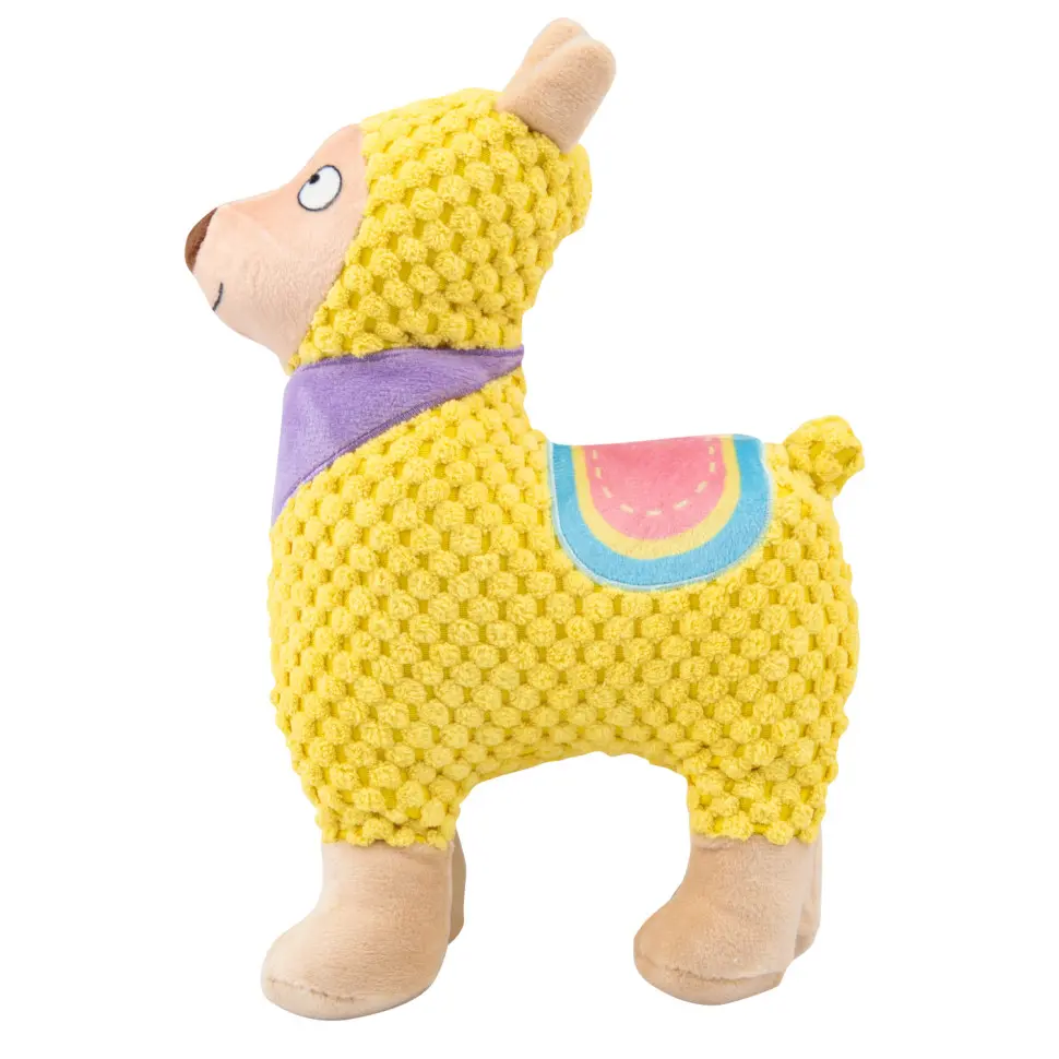 Mr.kranch игрушка для собак лама плюшевая с пищалкой, 20 см, желтая в интернет-зоомагазине Pets Room
