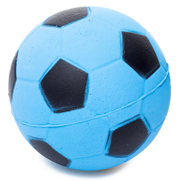 Duvo+ игрушка для собак из пенорезины, "мяч футбольный", черно-синий, 6см в интернет-зоомагазине Pets Room