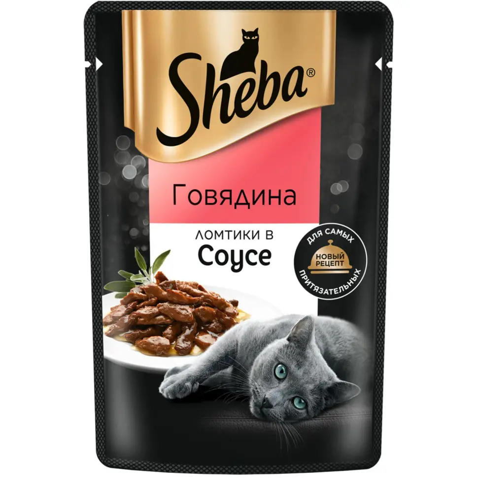 Шеба пауч д/кошек плежер говядина ломтики в соусе 75гр в интернет-зоомагазине Pets Room