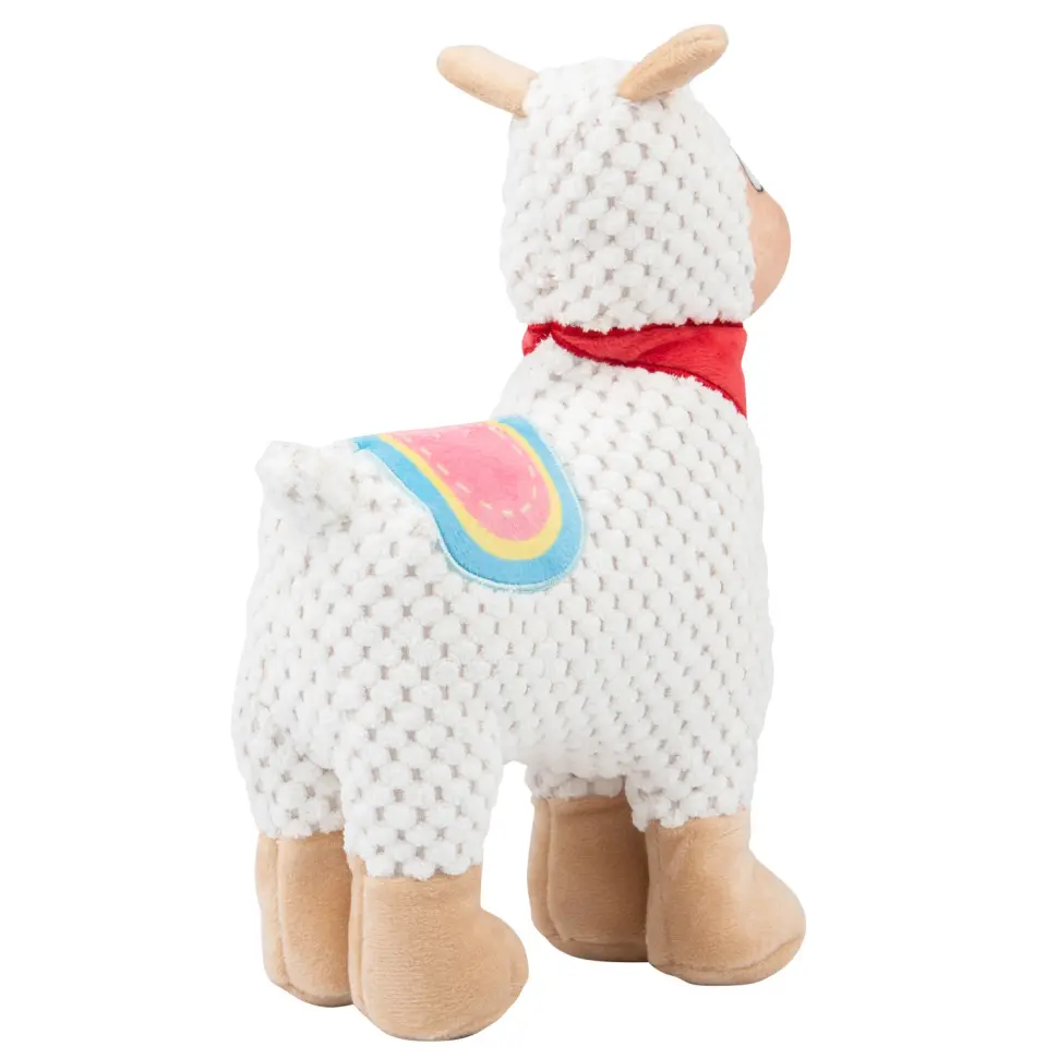 Mr.kranch игрушка для собак лама плюшевая с пищалкой, 20 см, белая в интернет-зоомагазине Pets Room