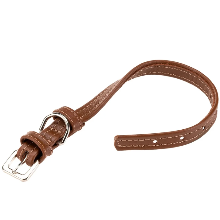 Ошейник vogue flat cf15/29 из натуральной кожи, коричневый в интернет-зоомагазине Pets Room