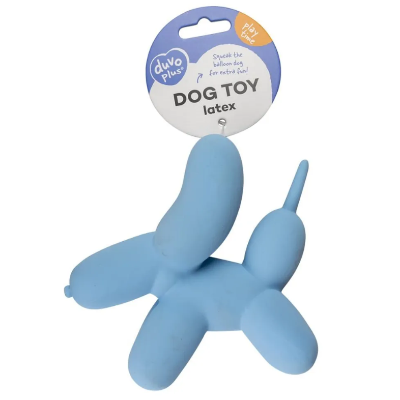 Duvo+ игрушка для собак латексная "надувной  терьер", голубая, 14x6x14.5см в интернет-зоомагазине Pets Room