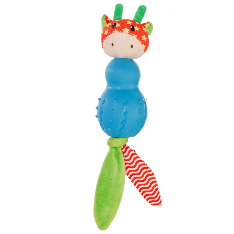 Zoozoozoo игрушка для собак комбинированная "жирафик джолли", разноцветная, 25см в интернет-зоомагазине Pets Room