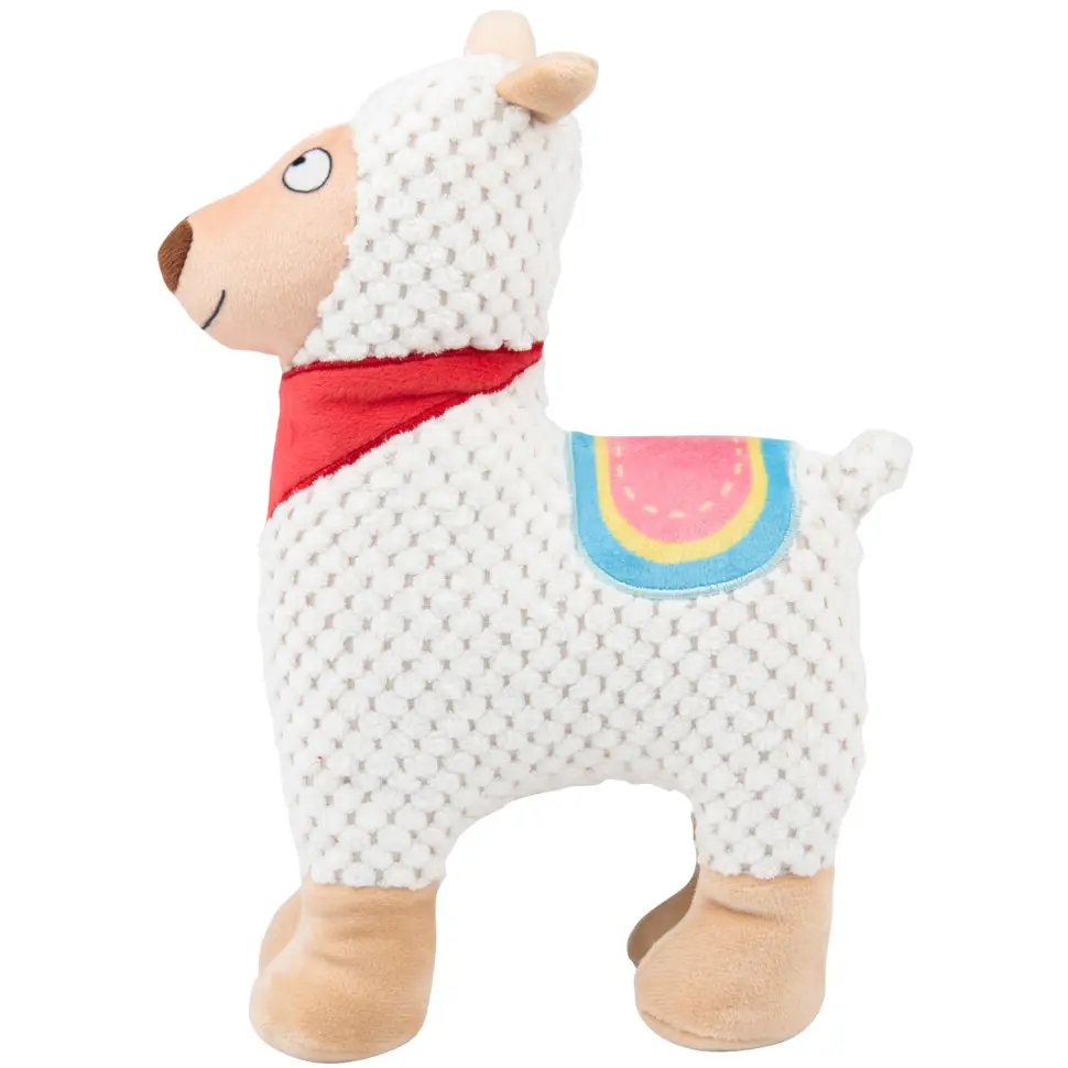 Mr.kranch игрушка для собак лама плюшевая с пищалкой, 20 см, белая в интернет-зоомагазине Pets Room