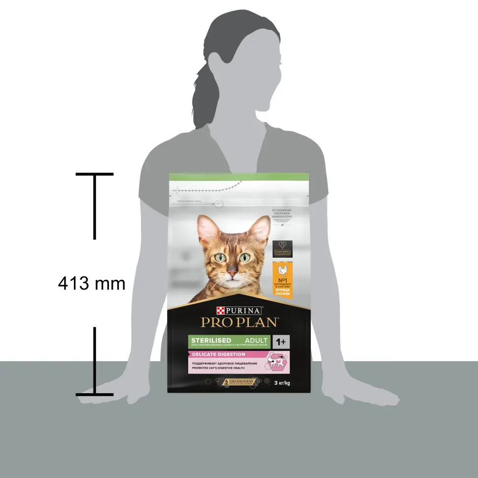 Pro plan cat adult sterilised сухой корм для стерилизованных кошек с курицей - 3 кг в интернет-зоомагазине Pets Room