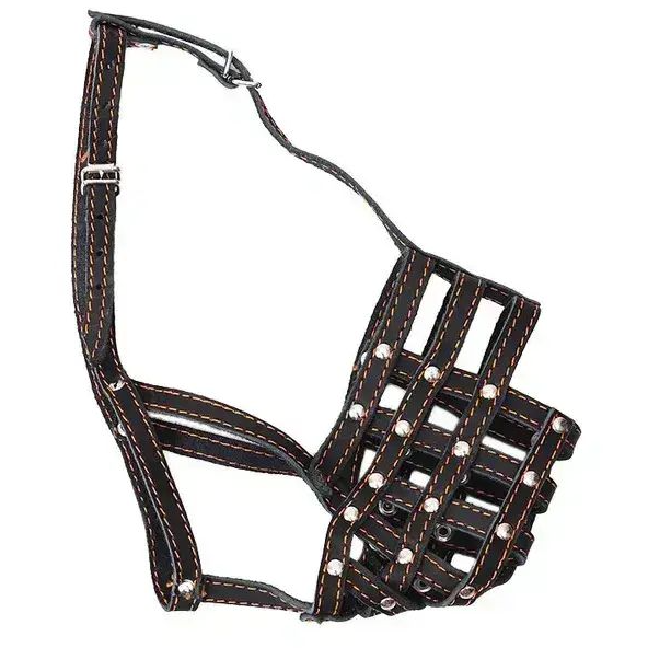 Намордник кож №7 (ротвейлер кобель) rich breed фото Намордник кож №7 (ротвейлер кобель) rich breed в интернет-зоомагазине Pets Room