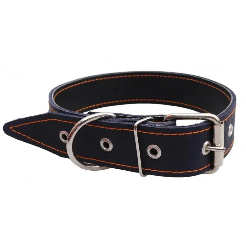 Ошейник кож. светоотраж. №35 б/разм 1/2 (60 см) rich breed фото Ошейник кож. светоотраж. №35 б/разм 1/2 (60 см) rich breed в интернет-зоомагазине Pets Room