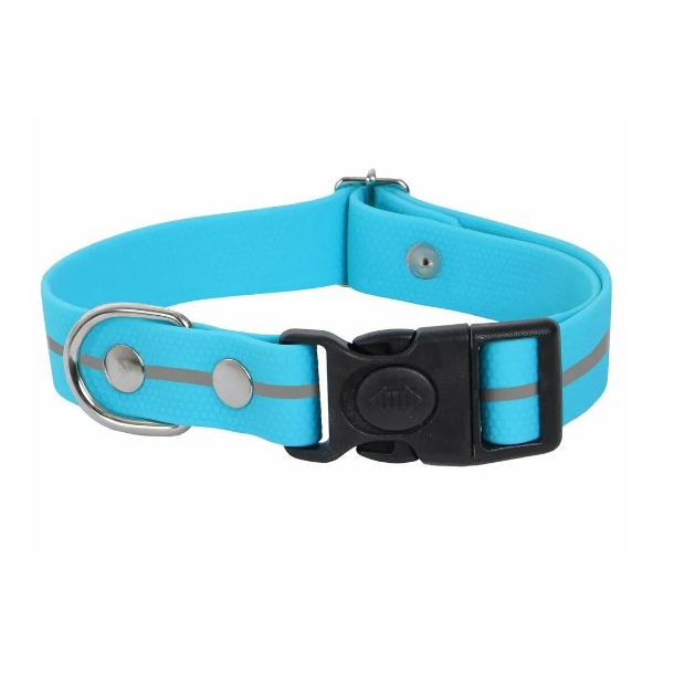 Ошейник биотан xl светоотраж. многоразм с фиксатором 25" 40-65 см rich breed об-425с голубой в интернет-зоомагазине Pets Room